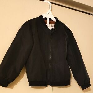 Kids Black Baseball Jacket By Shein